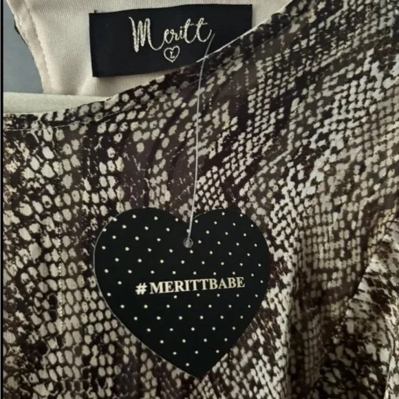 NWT Meritt Impressions Boutique Chic Sweetheart Shift Boho Dress Size: Large - Picture 8 of 9